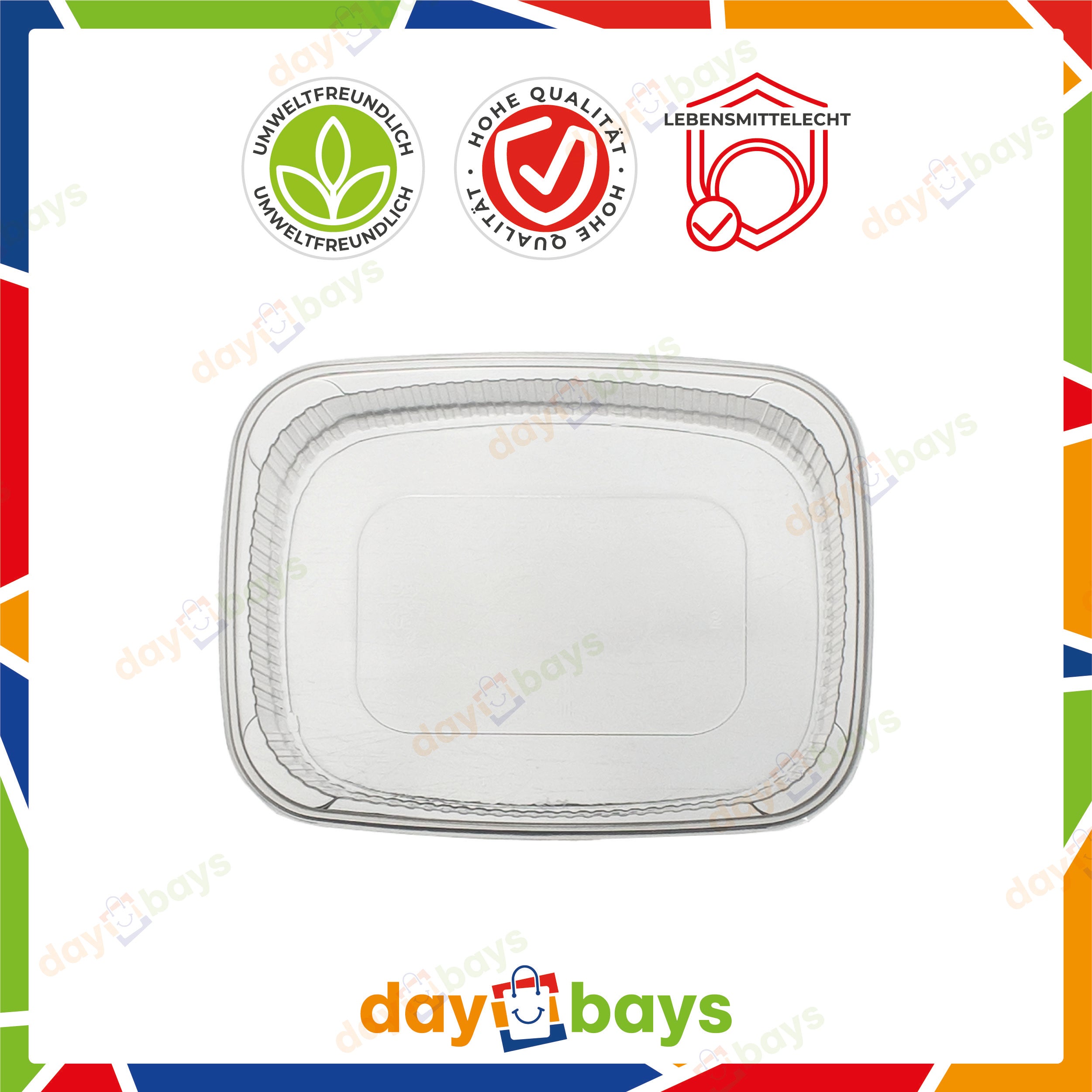 DayBays Feinkostbecher PP 125 cc. 108x81x27 mm eckig Kombi-Verpackung inklusive passende Deckel