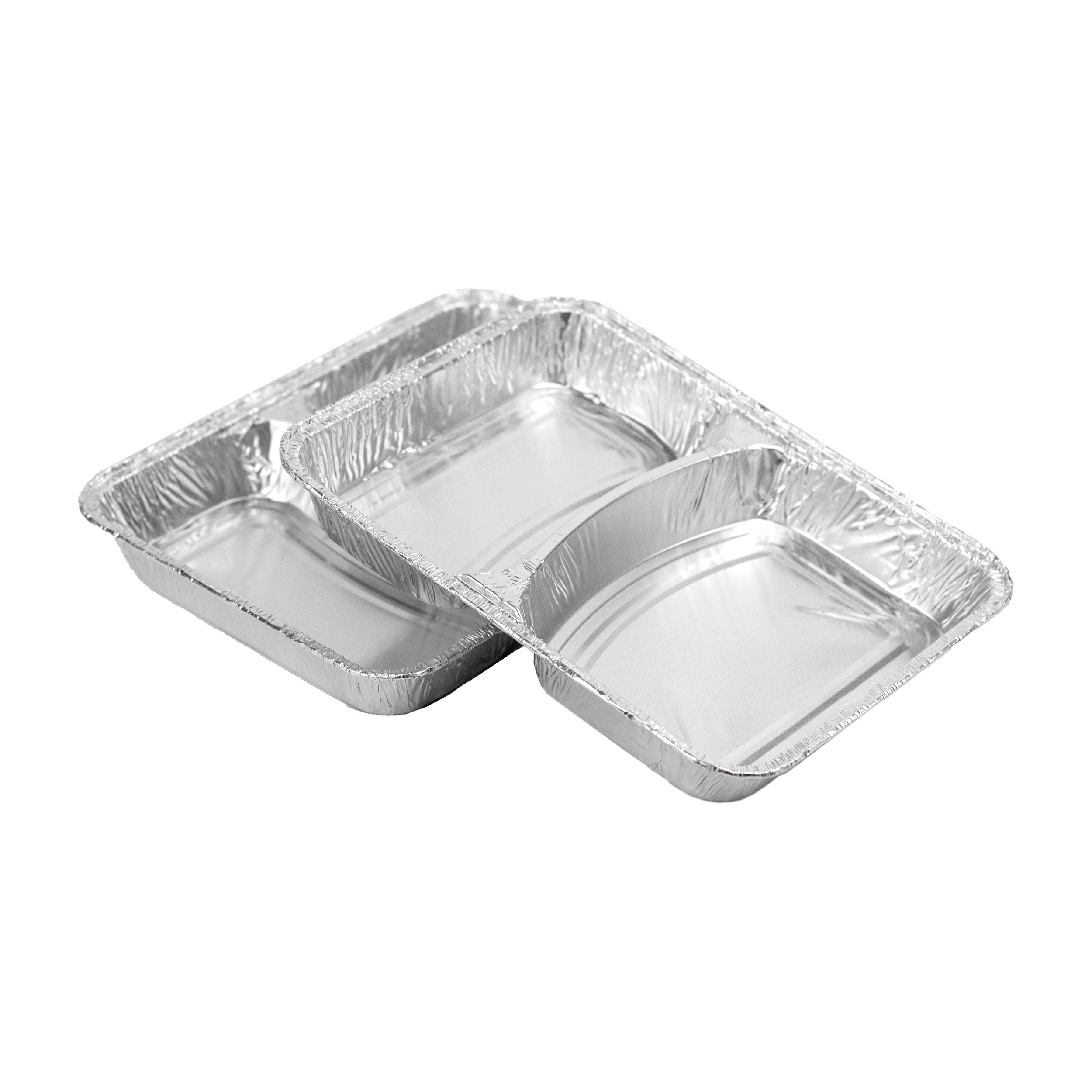 alumenüschalen R880-812G 2-geteilt 823 ml flach 227x177x30 mm (487+336 cc)