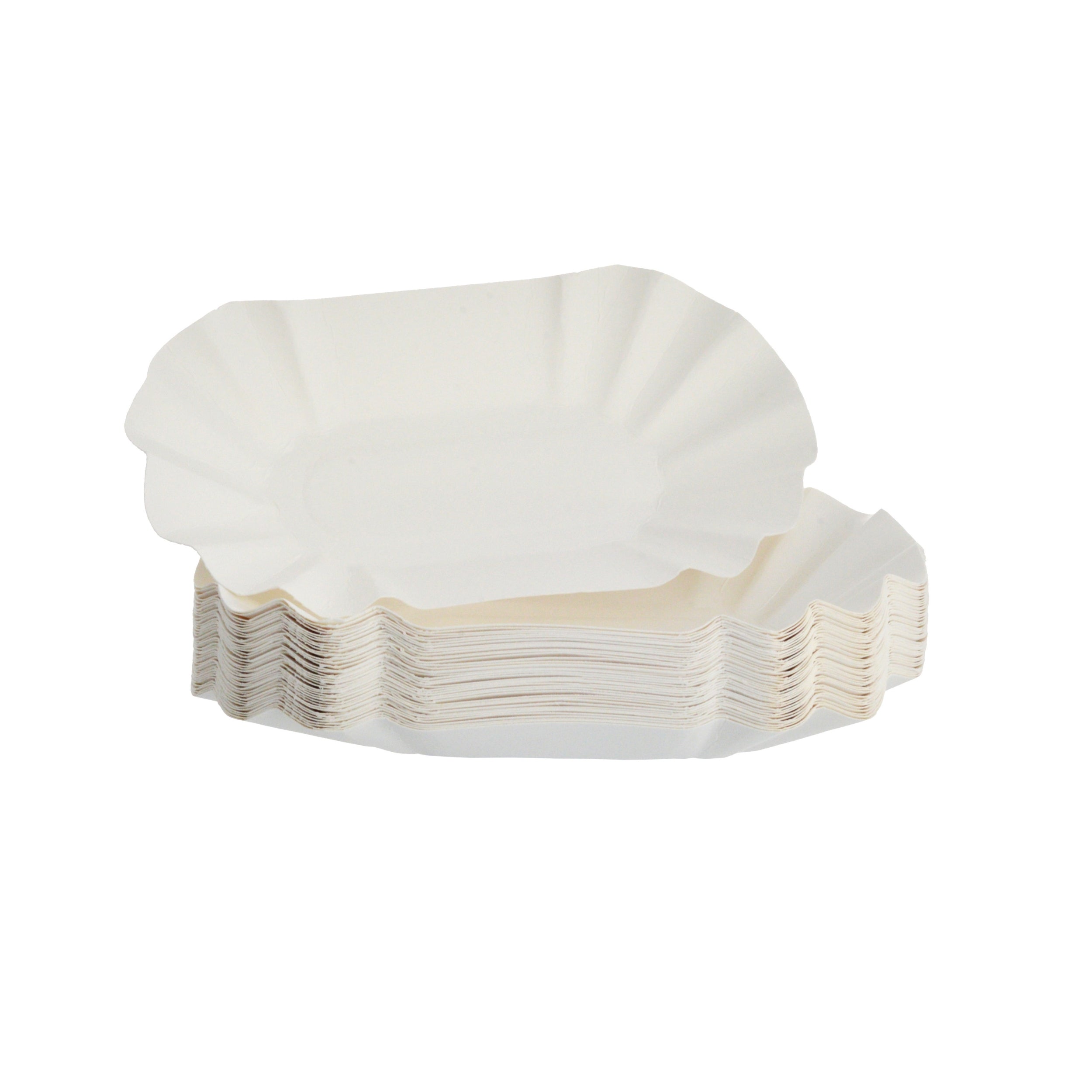 pommesschale KUOB 10,5x17,5x3 cm weiß ohne Beschichtung