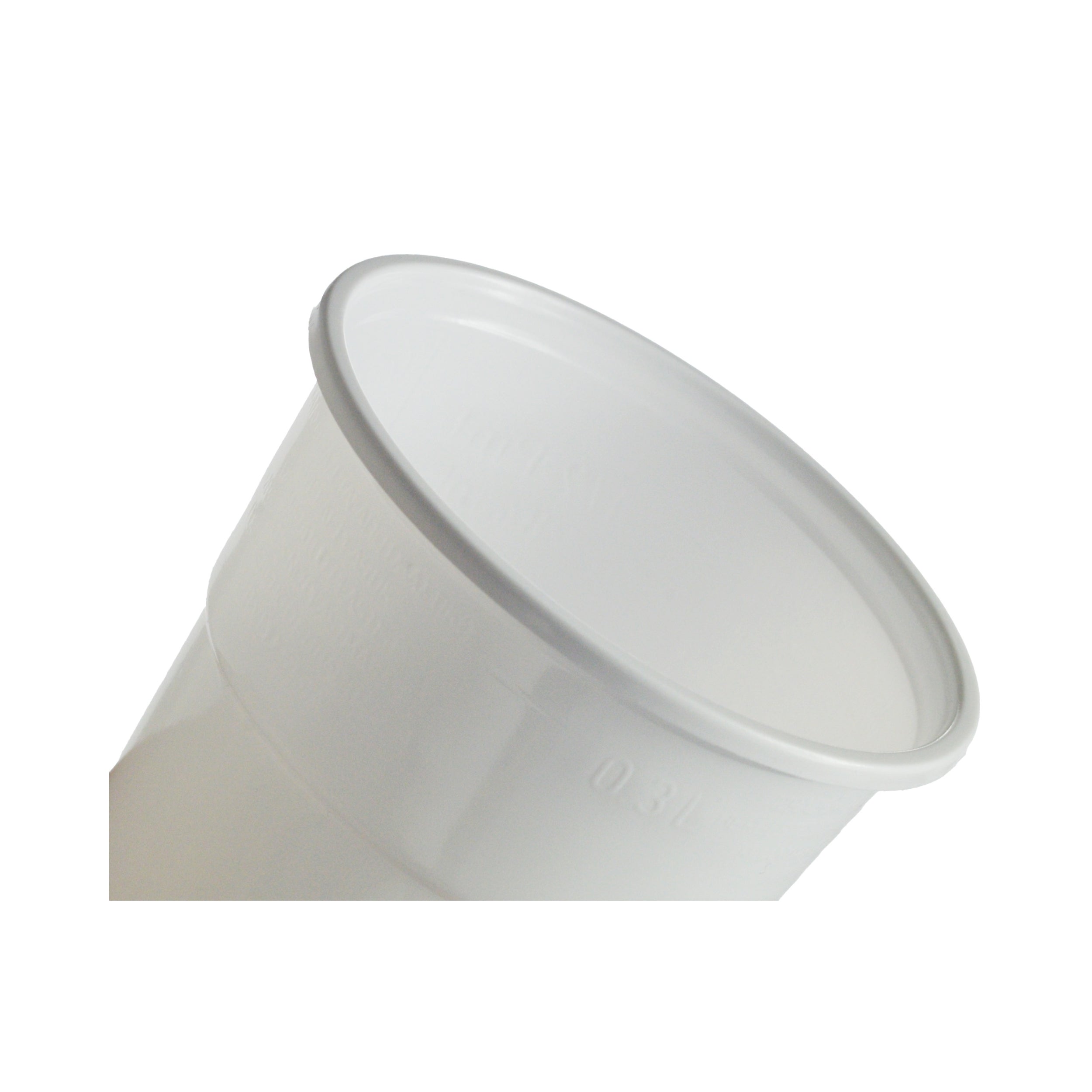 trinkbecher einweg 300ml Ø8cm Plastikbecher 0,3L weiß PP