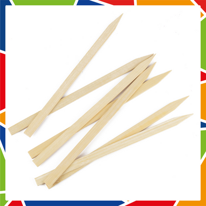 DayBays Flachspieße aus 100% Bambus 25 cm Flache für Kebap (Adana) mit Scharfe und Flache Spitze