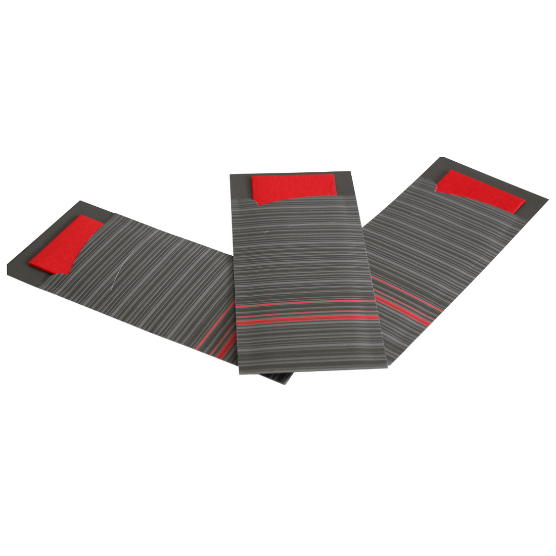 DayBays Bestecktaschen mit farbiger Serviette (Rot) 330x330 mm 2-lagig 1/8 Falz