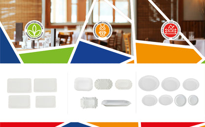 DayBays Pappteller rund Ø28 cm 2 cm tief weiß ohne Beschichtung