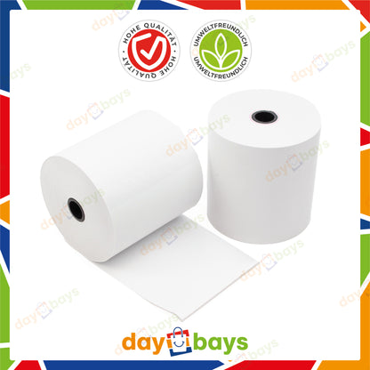 DayBays Thermorolle 80x80x12 mm 80 meter pro Rolle Kassenrollen aus Papier