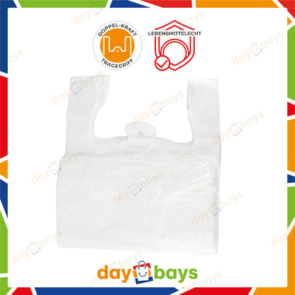 DayBays Hemdchentragetaschen 28+14x48 cm HDPE weiß geblockt, reissfest