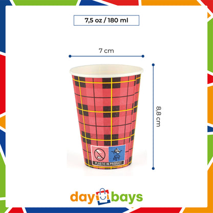 DayBays Kaffeebecher 7,5oz/180ml Ø7cm " Coffee To Go Becher " Pappe mit PE-beschichtet