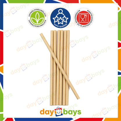 DayBays Strohhalme Ø 8 mm 240 mm aus kraftpapier Braun Papierstrohhalme