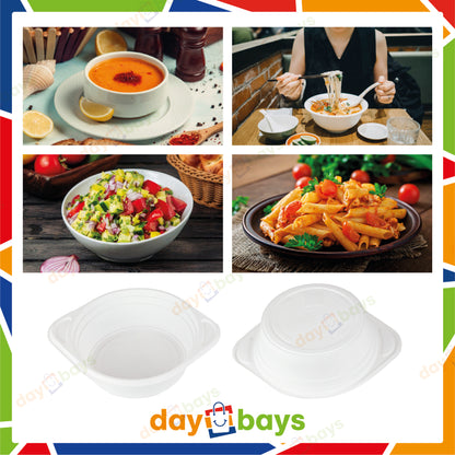 DayBays Suppenterrine 350 cc. 150x200x33 mm PP Weiß rund mit Ohren