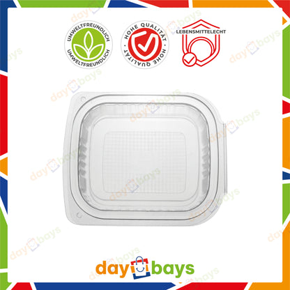 DayBays Feinkostbecher PP 250 cc. 108x81x51 mm eckig Kombi-Verpackung inklusive passende Deckel
