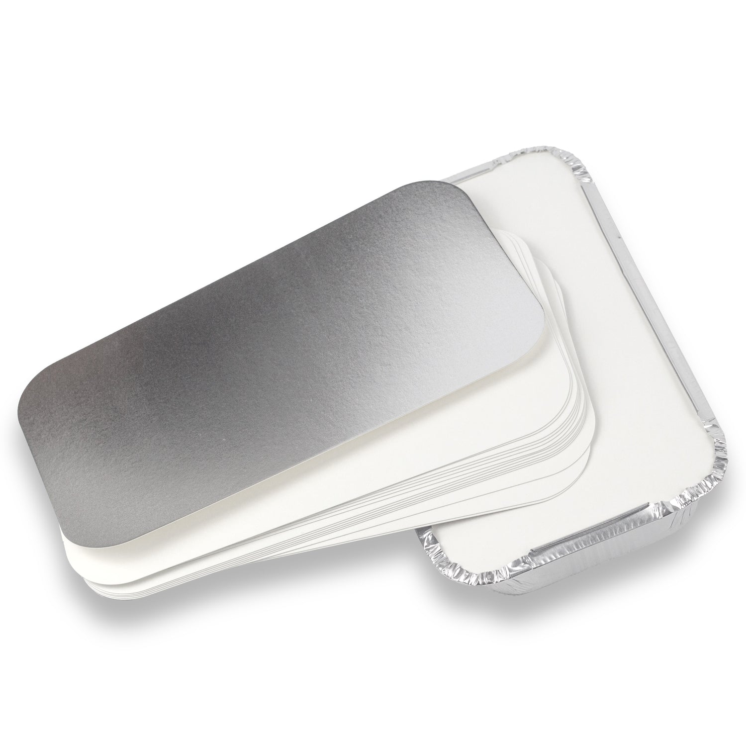 DayBays Deckel für Aluschale R14-901L aus Pappe mit aluminiumbeschichtetes Material Rechteckig