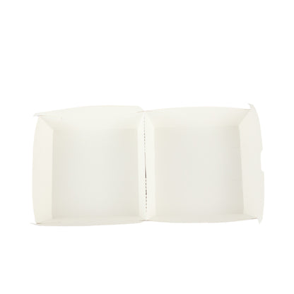 DayBays Hamburgerbox Größe L Wood Design (290 GSM) Kraftpapier mit PE-beschichtet Eckig