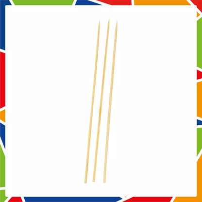 DayBays Saschlikspieße aus 100% Bambus 20 cm Rund mit Scharfe und Flache Spitze