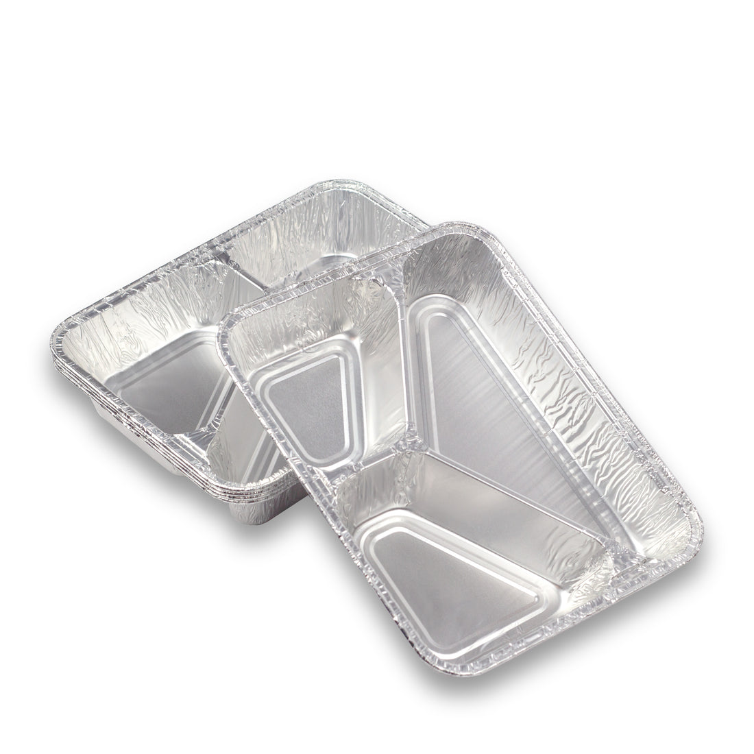 alumenüschalen R881-760G 3-geteilt 765 ml flach 227x177x30 mm (350+235+180cc)