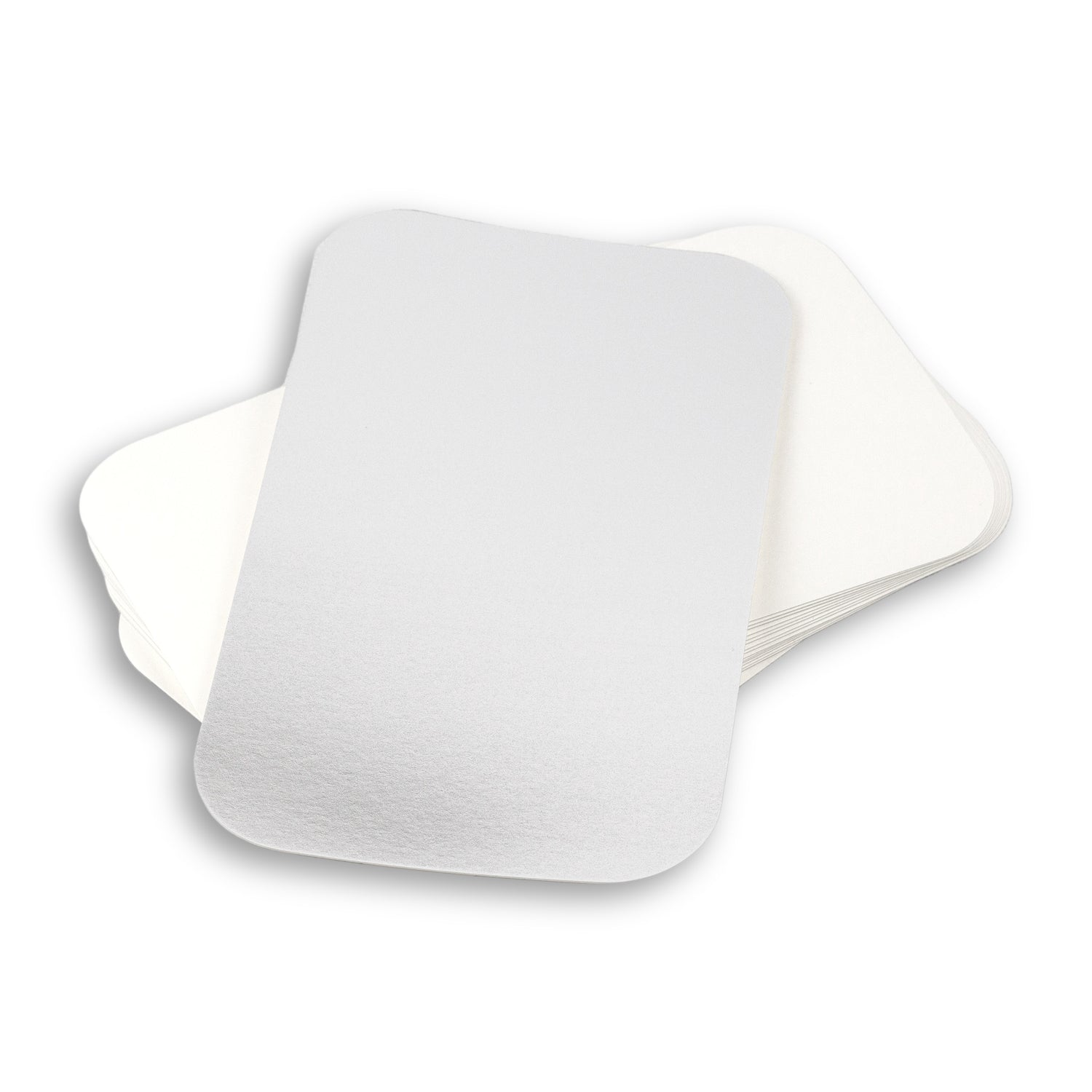 Aluschale deckel R13-670L aus Pappe mit aluminiumbeschichtetes Material 196x103 mm Rechteckig