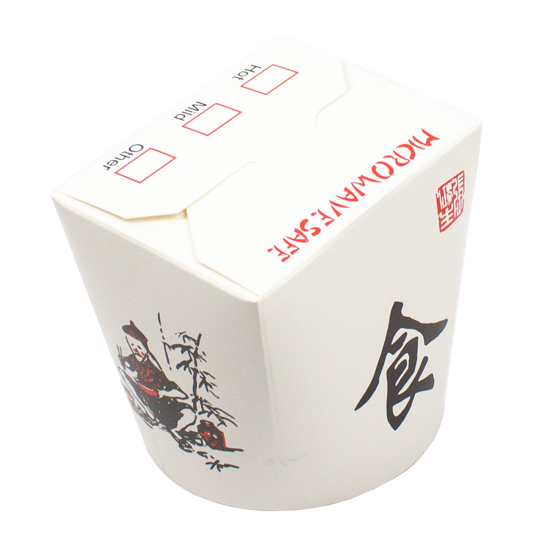 asiabox 26 OZ 750 ml Papier+PE-beschichtet mit Druck Motiv "Thank You Enjoy" Rund Weiß