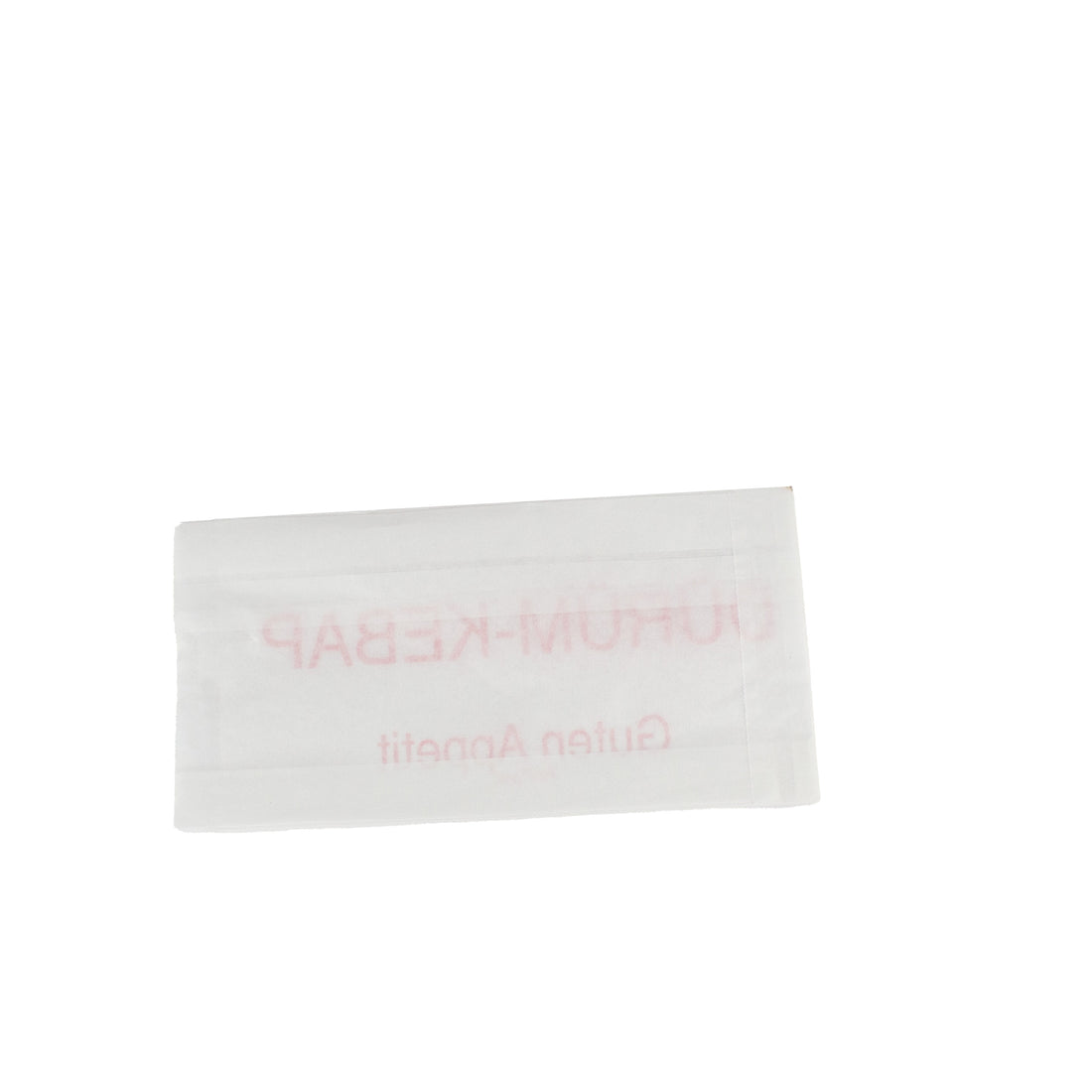 bäckerfaltenbeutel 10+4x20 cm mit Druck "Dürüm Kebab" weiss gebleicht Natron