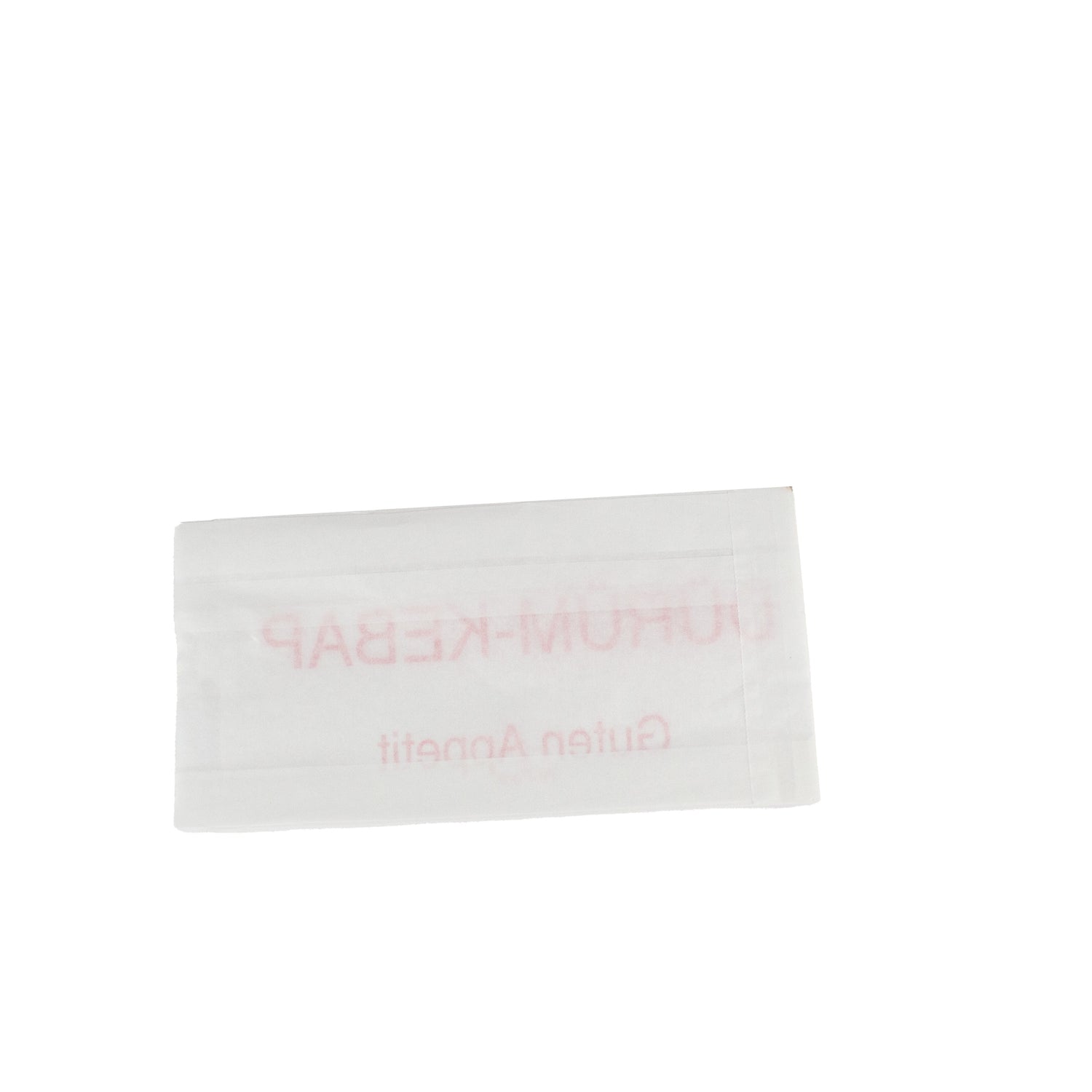 bäckerfaltenbeutel 10+4x20 cm mit Druck "Dürüm Kebab" weiss gebleicht Natron