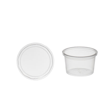 dressingboxen (Saucecup) 80cc. 75x35 mm Kombi-Verpackung Transparent inklusive passende Deckel