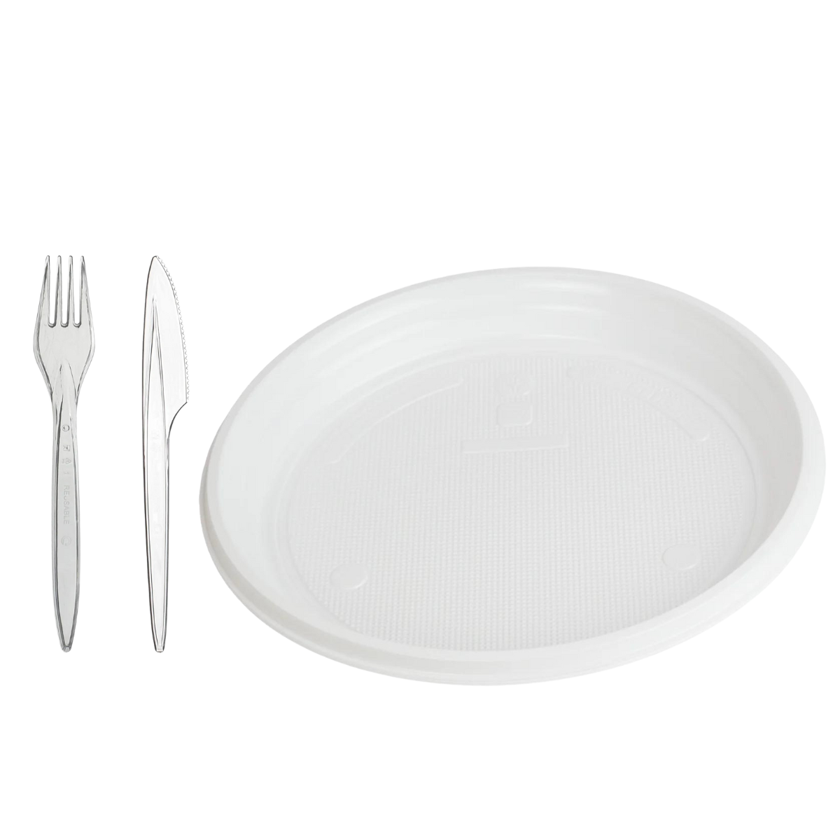 einweggeschirr-set-plastikteller-ungeteilt-plastikgabel-plastikmesser