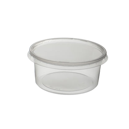 feinkostbecher PP 250 cc. 101x51 mm rund Kombi-Verpackung inklusive passende Deckel