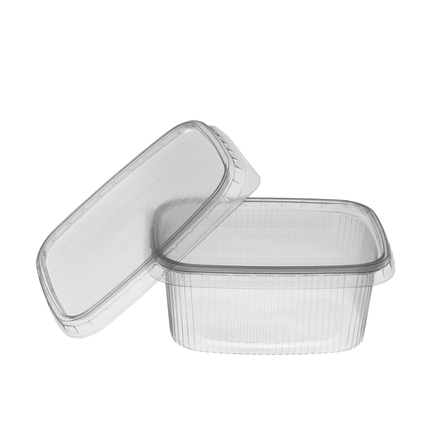 feinkostbecher PP 250 cc. 108x81x51 mm eckig Kombi-Verpackung inklusive passende Deckel