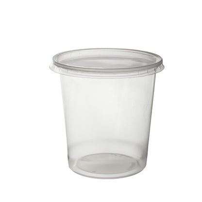 feinkostbecher PP 500 cc. 101x104 mm rund Kombi-Verpackung inklusive passende Deckel
