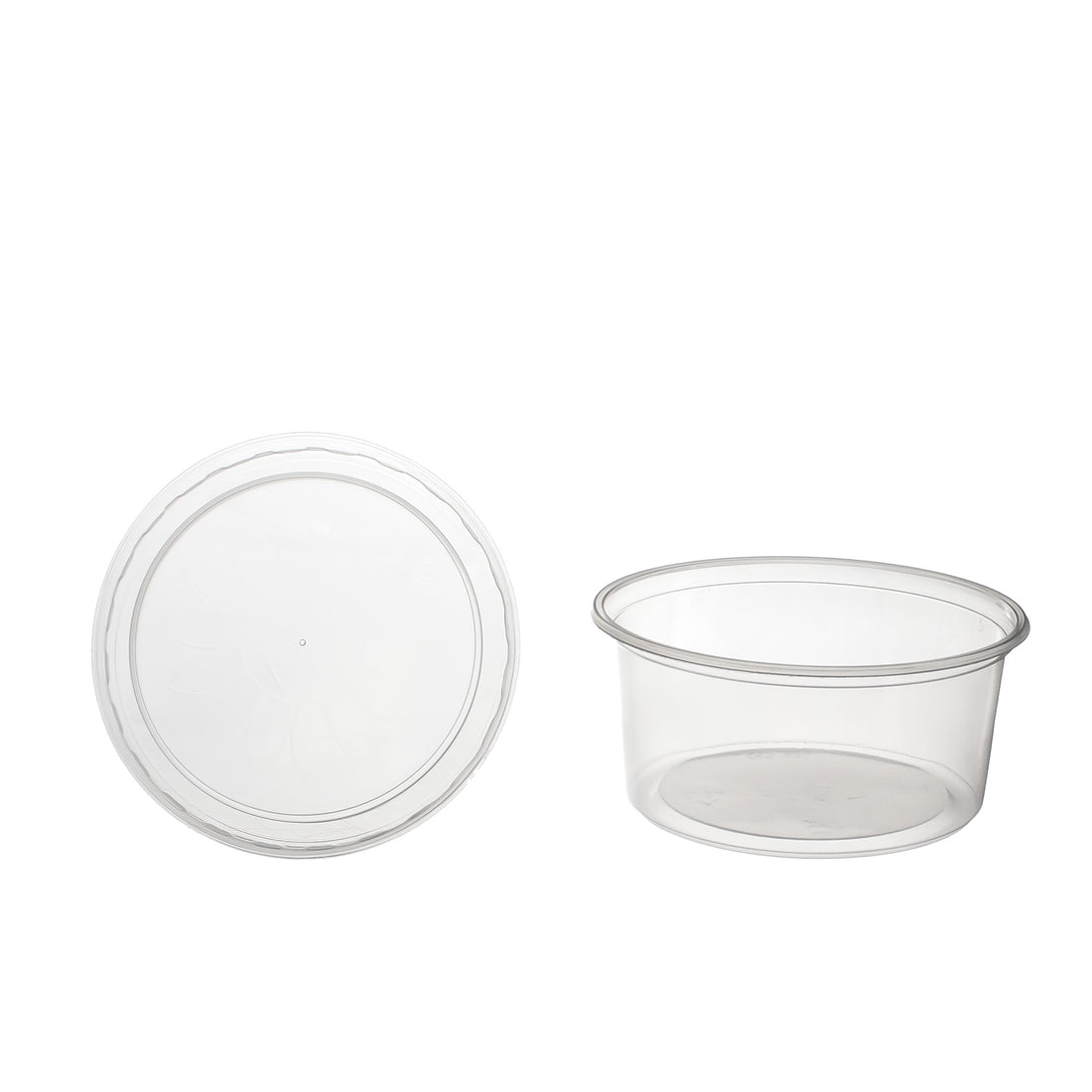 feinkostbecher PP 250 cc. 101x51 mm rund Kombi-Verpackung inklusive passende Deckel