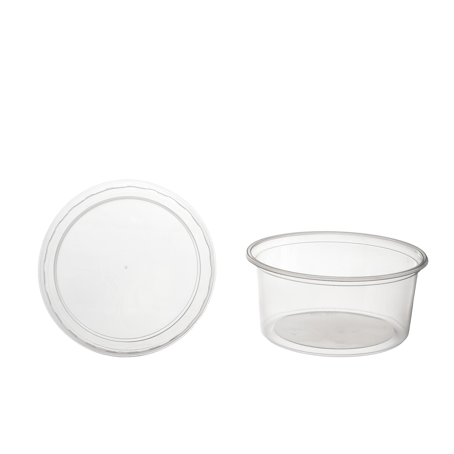 feinkostbecher PP 250 cc. 101x51 mm rund Kombi-Verpackung inklusive passende Deckel