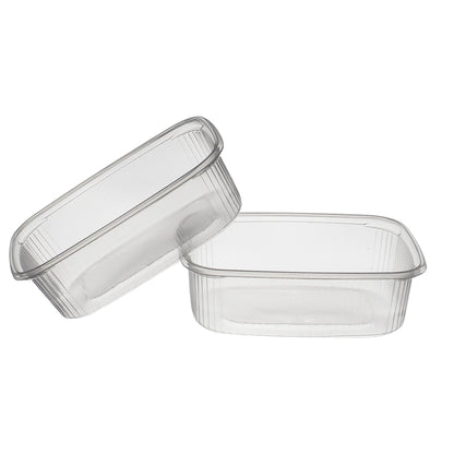 feinkostbecher PP 250 cc. 108x81x51 mm eckig Kombi-Verpackung inklusive passende Deckel