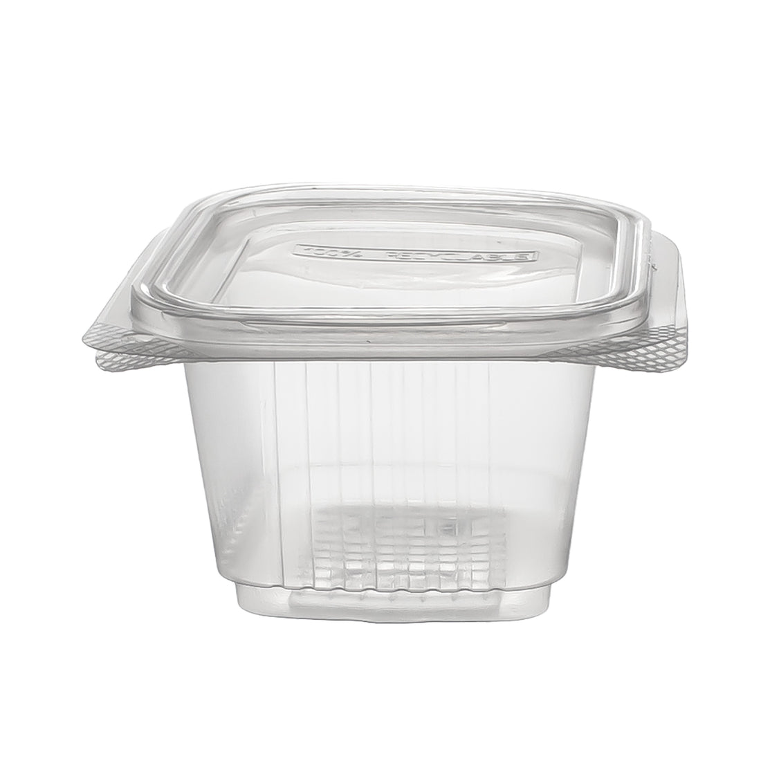 feinkostbecher PP 375 cc. 127x105x61 mm Rechteckig mit anhängendem Deckel