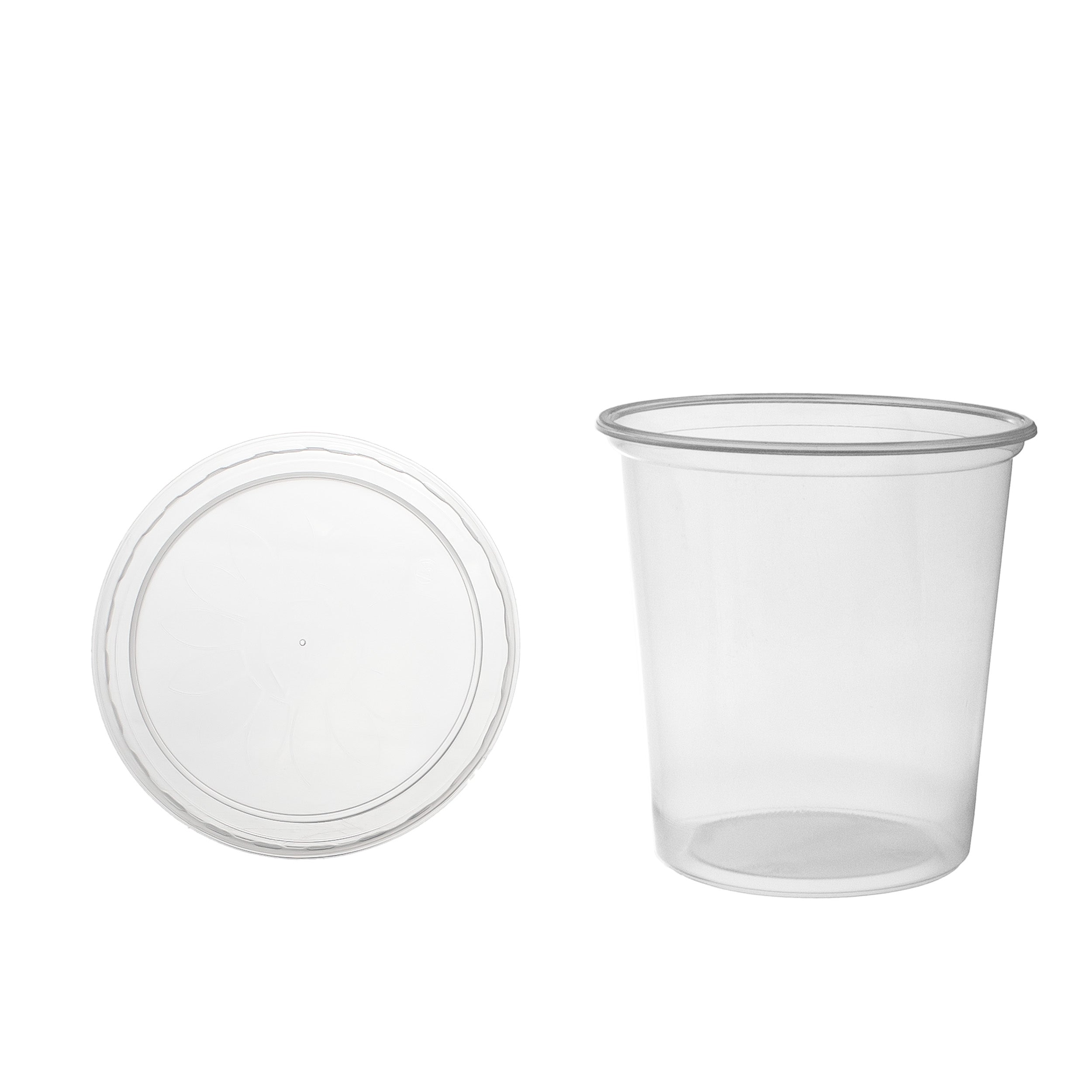 feinkostbecher PP 500 cc. 101x104 mm rund Kombi-Verpackung inklusive passende Deckel