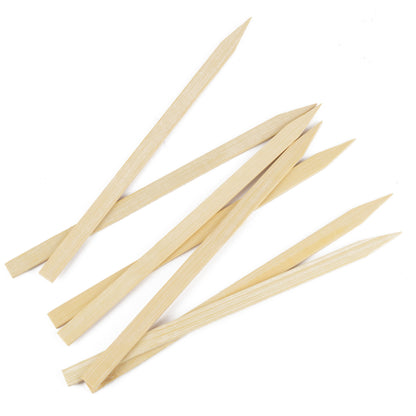 flachspieße aus 100% Bambus 25 cm Flache für Kebap (Adana) mit Scharfe und Flache Spitze