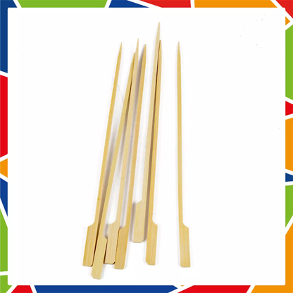 DayBays Flaggenspieße aus 100% Bambus für Fingerfood 18 cm mit Grifffähnchen