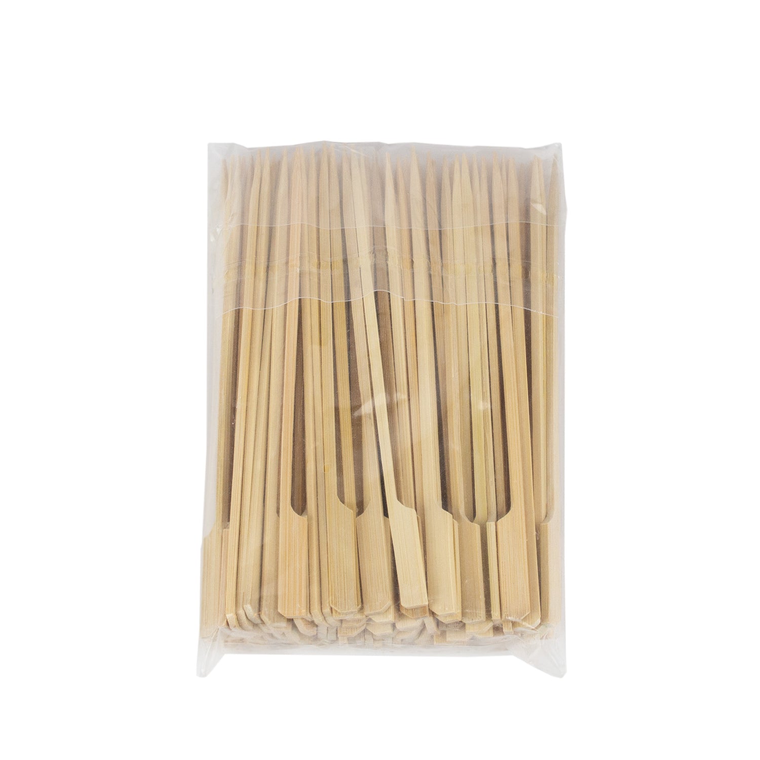 grillspieß aus 100% Bambus für Fingerfood 12 cm mit Grifffähnchen