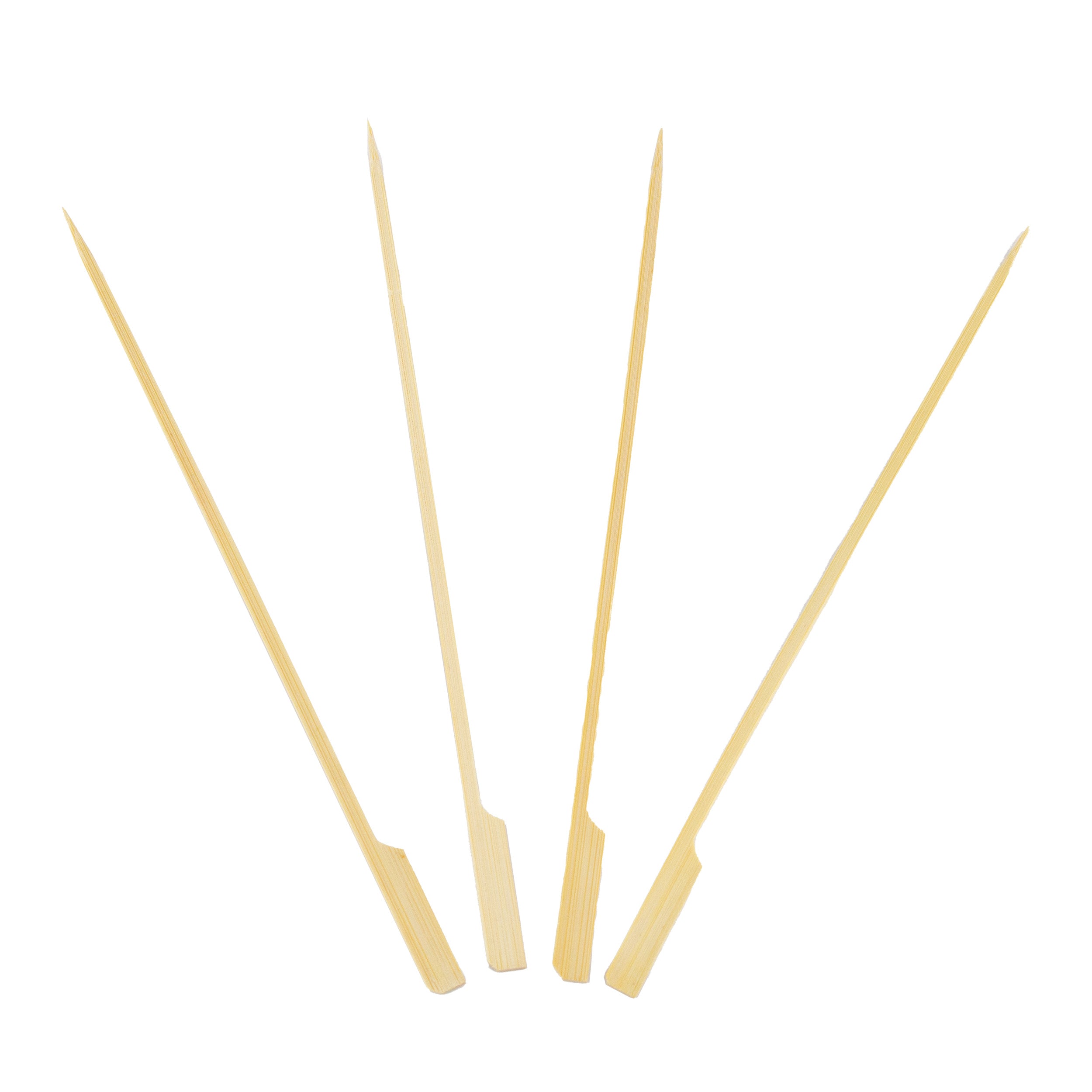 grillspießen aus 100% Bambus für Fingerfood 25 cm mit Grifffähnchen
