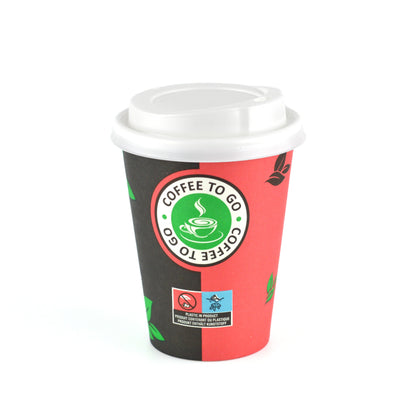 DayBays Kaffeebecher 16oz/400ml Ø9cm " Coffee To Go Becher " Pappe mit PE-beschichtet