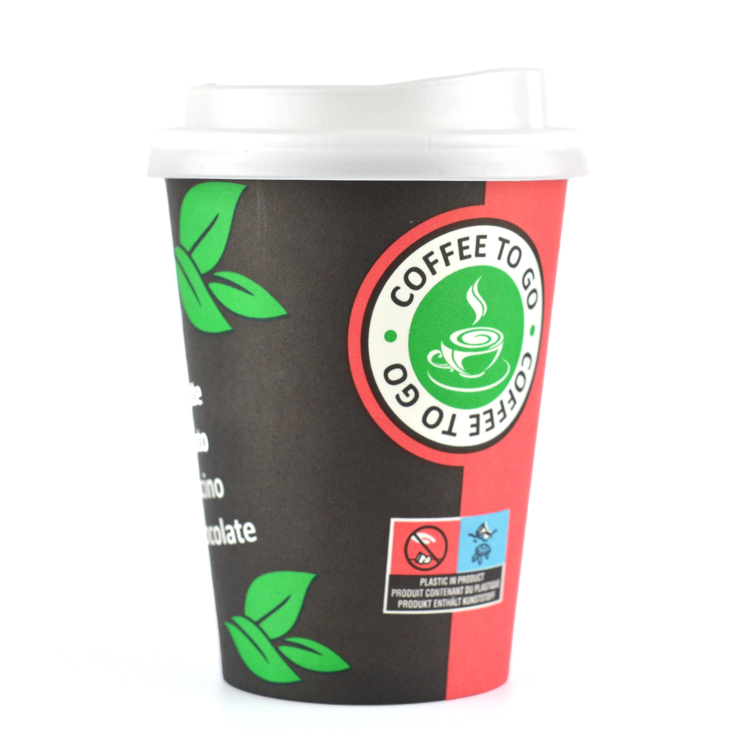 DayBays Kaffeebecher 16oz/400ml Ø9cm " Coffee To Go Becher " Pappe mit PE-beschichtet