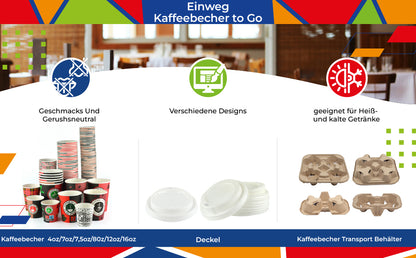 DayBays Deckel für Kaffeebecher Ø80 mm "Coffee To Go Becher Deckel für 200ml/300ml" weiß