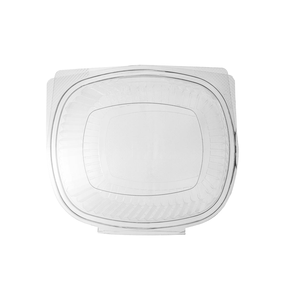 klappschale oval 1500 ml VP 208x182x76 mm RPET Transparent mit anhängendem Deckel