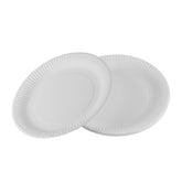 papier teller rund Ø32 cm 2 cm tief weiß ohne Beschichtung
