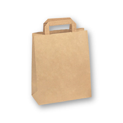 papiertragetaschen 22+10x28 braun