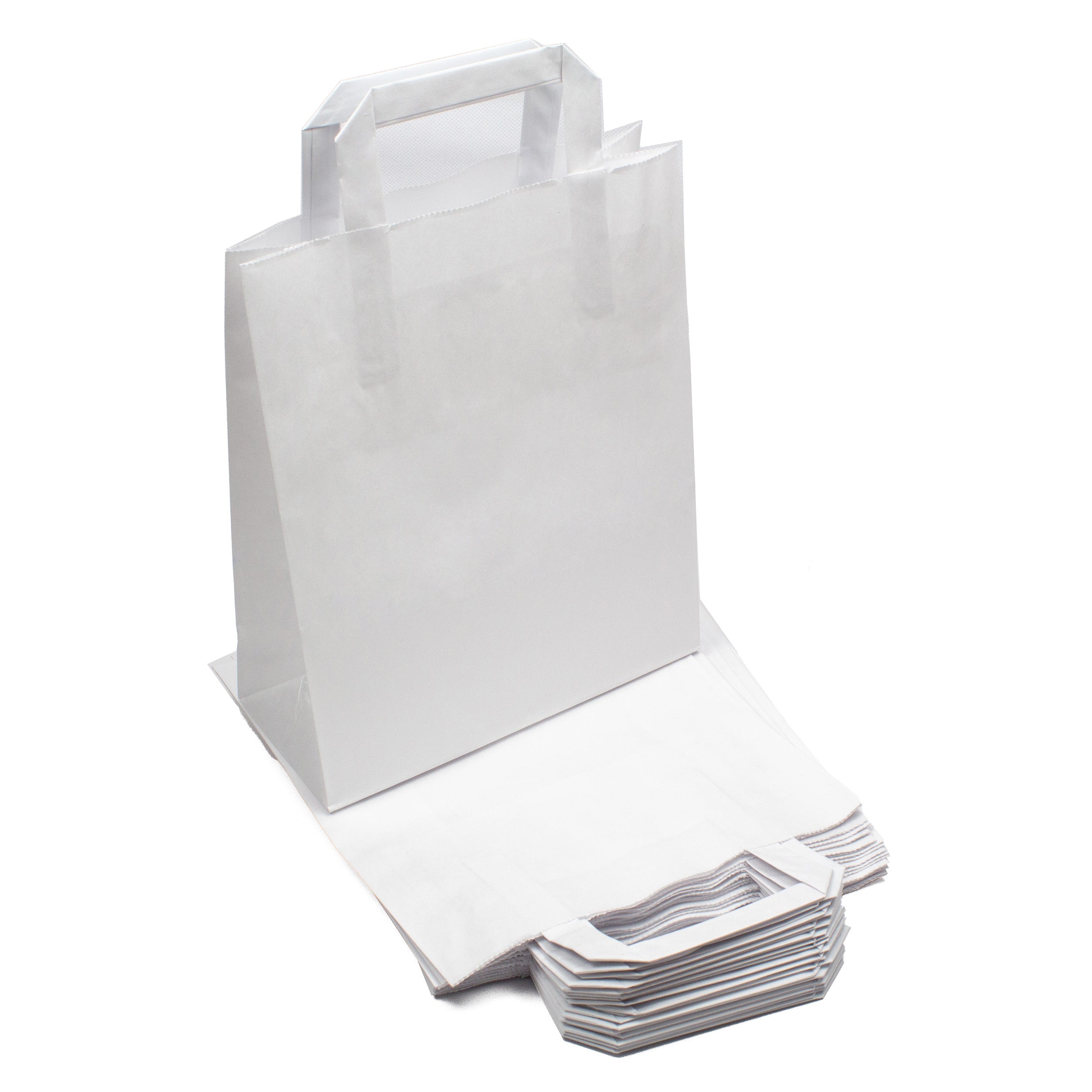 papiertragetaschen 22+10x28 weiß