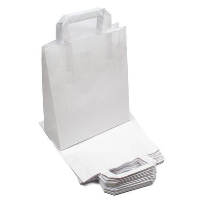 papiertragetaschen 22+10x28 weiß