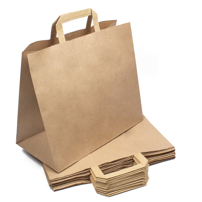 papiertragetaschen 32+17x27 braun