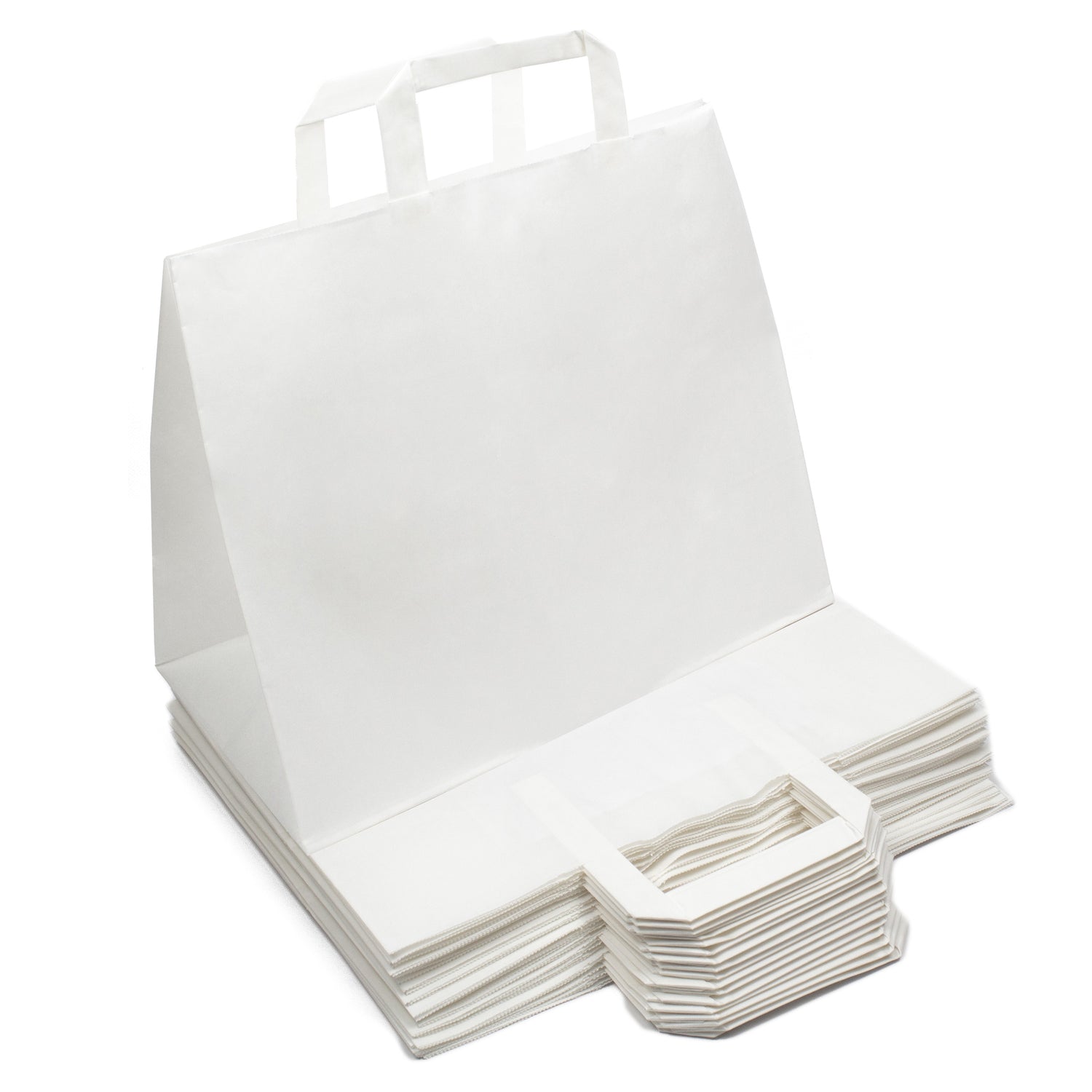 papiertragetaschen 32+17x27 weiß