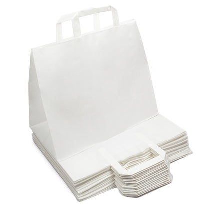 papiertragetaschen 32+17x27 weiß