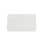 pappteller 10x16 cm rechteckig weiß ohne Beschichtung