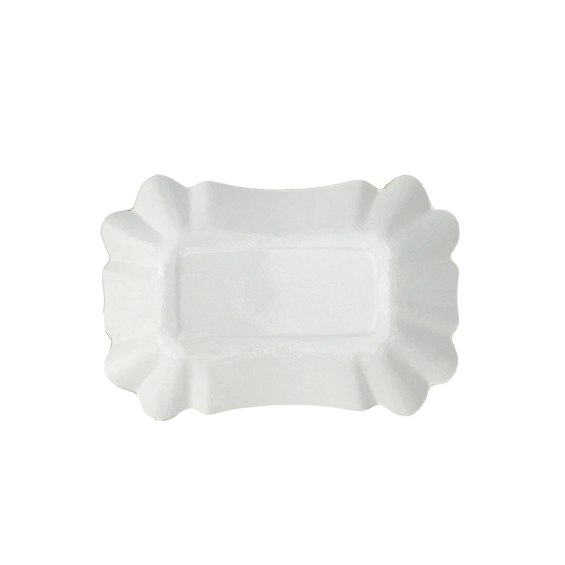 pommes schalen KU51 ca 9x14x3 cm laminiert weiß ohne Beschichtung