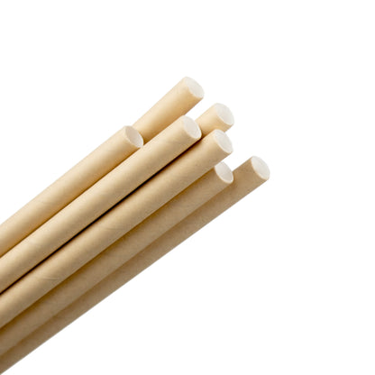 strohhalm Ø 8 mm 240 mm aus kraftpapier Braun Papierstrohhalme
