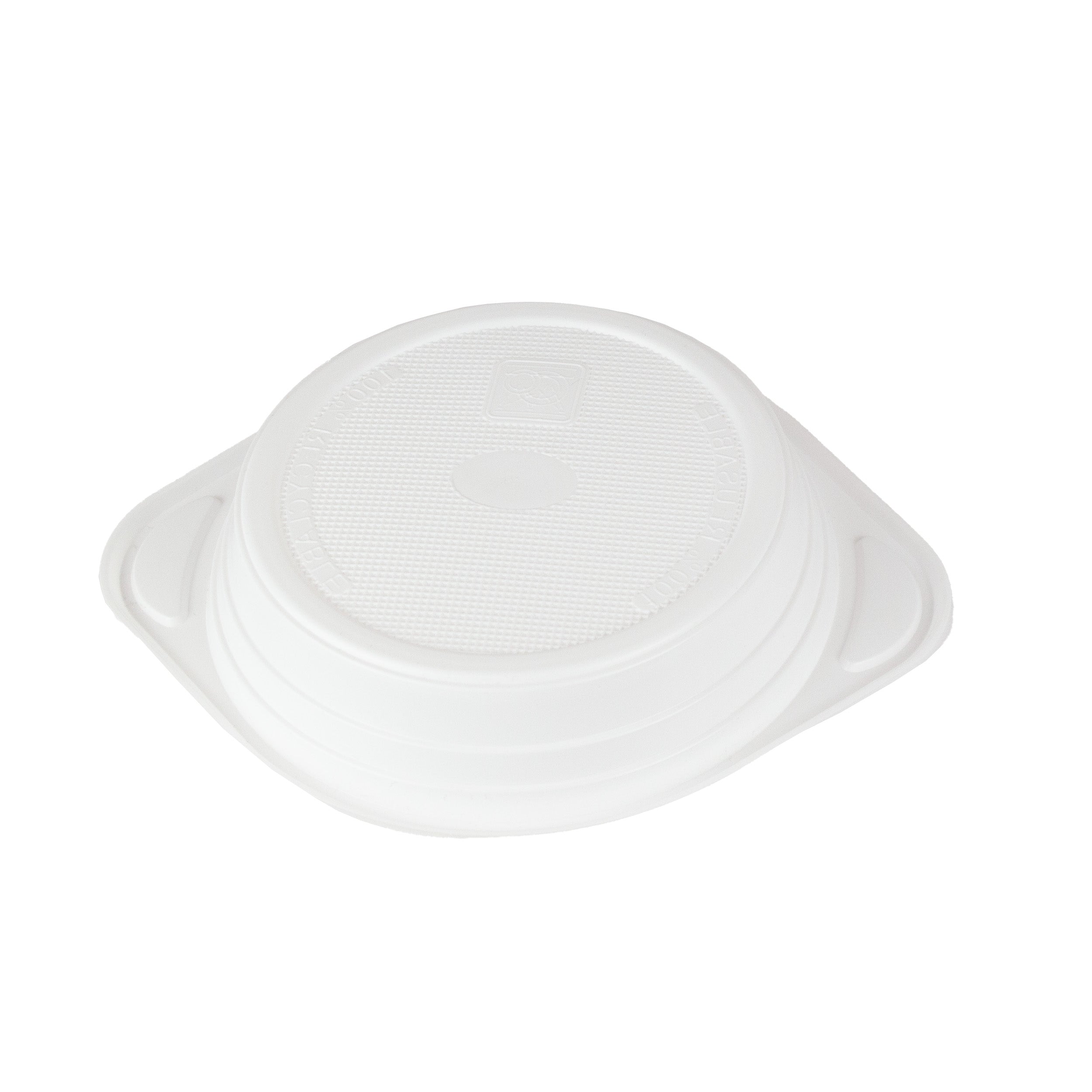 suppenteller 350 cc. 150x200x33 mm PP Weiß rund mit Ohren